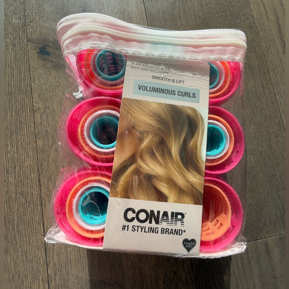 Conair Voluminous Curls Hair Rollers Set - Pink/Teal